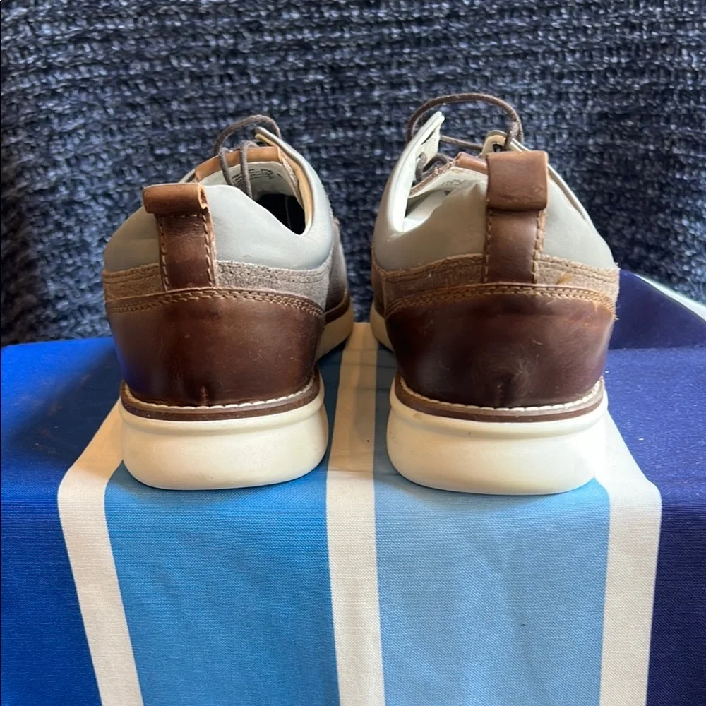 Alfani Taupe Canvas Lace-Up Oxfords